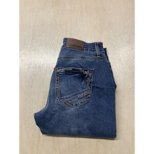 Maurices Denim Jeans Womens 3/4 Approx 28x31 Blue Skinny Leg Low Rise Dark Wash